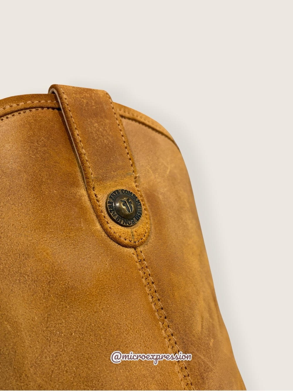 $399 Frye Melissa Button Tan Real Leather Distressed Tall Comfy Knee High Boot - Picture 14 of 16